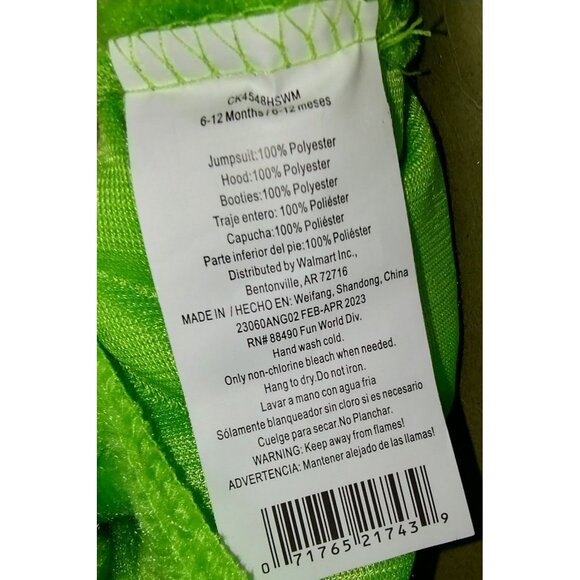 Infant 6 to 12 Months Baby T-Rex Dinosaur Complete 4-Piece Halloween Costume - Picture 5 of 10